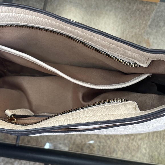 Nanette Lepore Cream Embossed Shoulder Bag - Picture 3 of 5